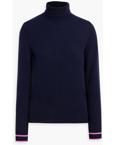 Chinti & Parker Merino Wool And Cashmere-blend Turtleneck Sweater - Blue
