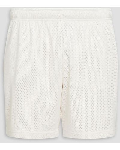 John Elliott Aau Perforated Jersey Shorts - White