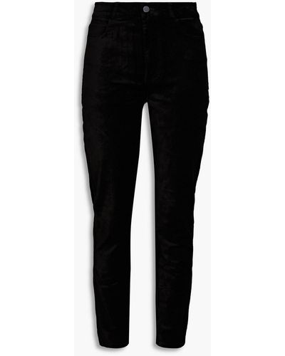 PAIGE Hoxton Cotton-blend Skinny Pants - Black