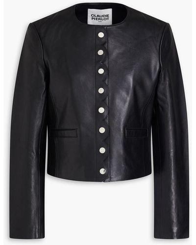 Claudie Pierlot Leather Jacket - Black