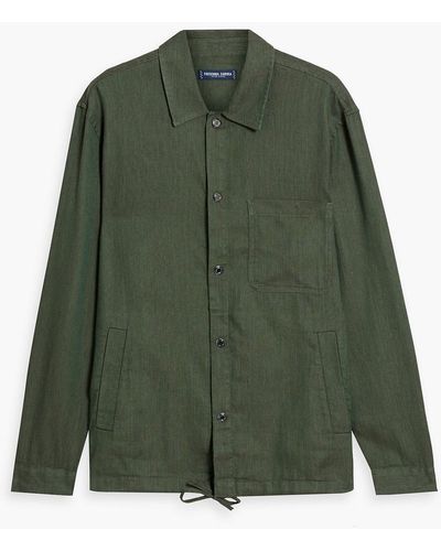 Frescobol Carioca Diego Linen And Cotton-blend Jacket - Green