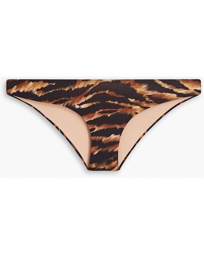 Melissa Odabash Vienna Tiger-print Low-rise Bikini Briefs - Brown