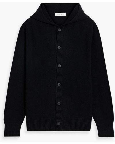 LE17SEPTEMBRE Wool And Cashmere-blend Hooded Cardigan - Black