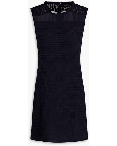 Rag & Bone Thalia Shirred Georgette Mini Dress - Blue