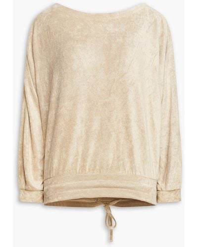 Leset Oversized Chenille Sweatshirt - Natural