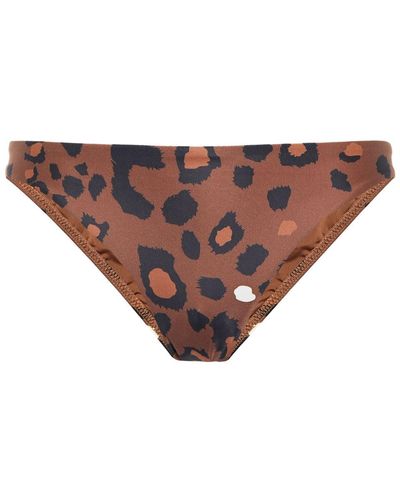 The Upside Moss Leopard-print Low-rise Bikini Briefs - Brown