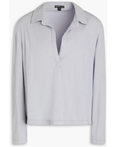 James Perse Cotton-jersey Polo Shirt - Grey