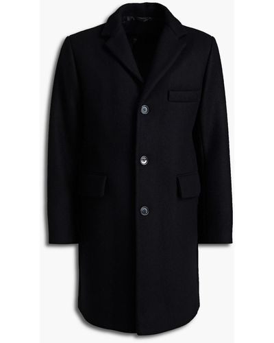 Officine Generale Alfie Wool And Cashmere-blend Felt Coat - Black