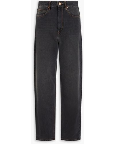 Isabel Marant Corsy High-rise Tapered Jeans - Black