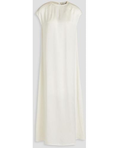 Loulou Studio Dola Silk-satin Midi Dress - White