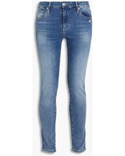 AG Jeans Farrah hoch sitzende cropped skinny jeans - Blau