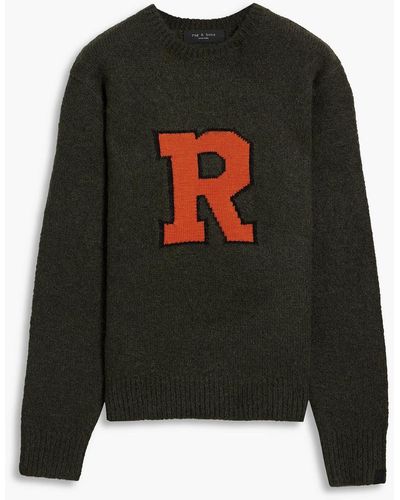 Rag & Bone Intarsia Alpaca-blend Sweater - Black