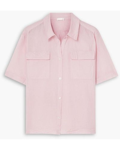 Skin Blaine Cotton-voile Pyjama Top - Pink