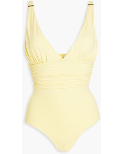 Melissa Odabash Panarea Ruched Swimsuit - Yellow