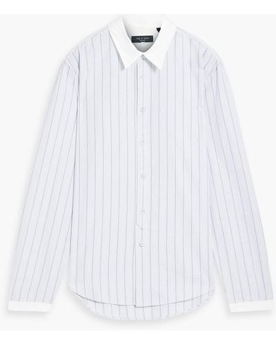 Rag & Bone Striped Cotton-poplin Shirt - White