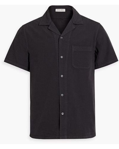 Alex Mill Camp Cotton-seersucker Shirt - Black