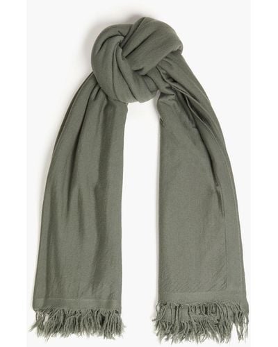 Rick Owens Frayed Cashmere Scarf - Green