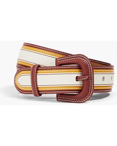 Zimmermann Color-block Leather Belt - Red