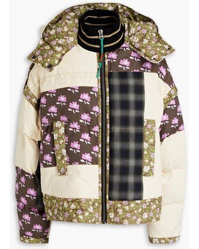 McQ Patchwork-effect Quilted Cotton-canvas Hooded Jacket - White