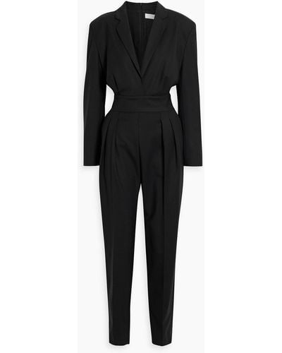 IRO Fita Pleated Wool-blend Twill Jumpsuit - Black