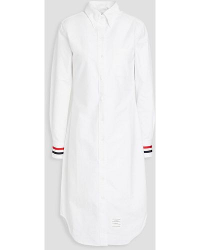 Thom Browne Cotton Oxford Shirt Dress - White