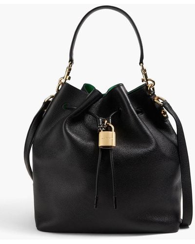 Dolce & Gabbana Pebbled-leather Bucket Bag - Black
