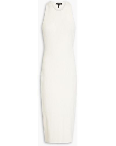 Rag & Bone Asher Ribbed-knit Midi Dress - White