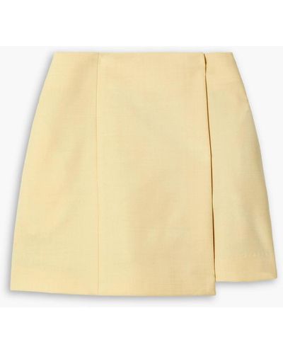 Anna Quan Harvey Skirt-effect Twill Shorts - Natural