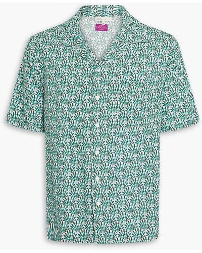 Onia Printed Woven Shirt - Green