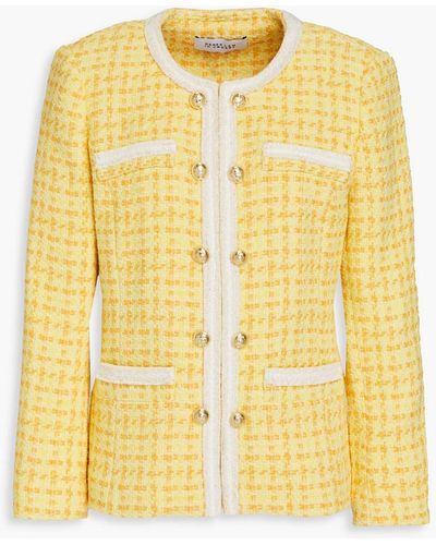 10 Crosby Derek Lam Cotton-blend Tweed Jacket - Yellow