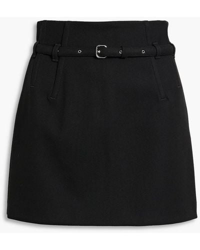 RED Valentino Skirt-effect Belted Twill Shorts - Black