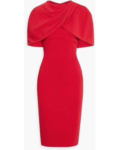 Badgley Mischka Cape-effect Crepe Gown - Red