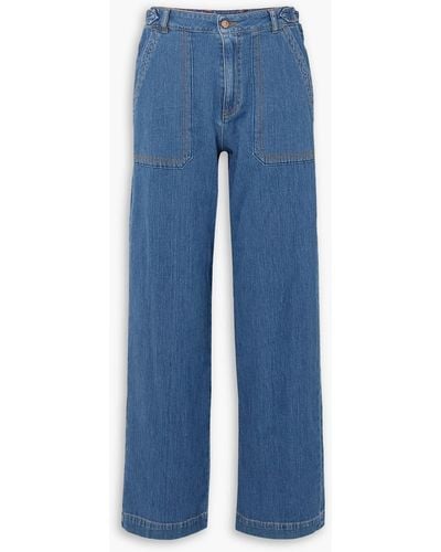 See By Chloé Hoch sitzende jeans mit weitem bein - Blau