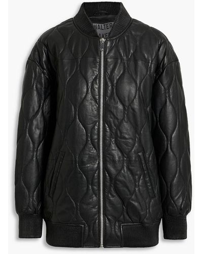 Walter Baker Kyrie Quilted Leather Jacket - Black