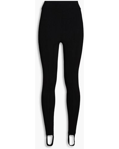 Victoria Beckham Stretch-knit Stirrup leggings - Black