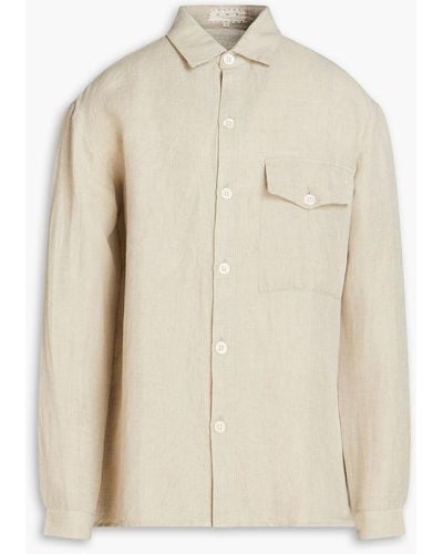 SMR Days Herringbone Linen And Cotton-blend Shirt - Natural