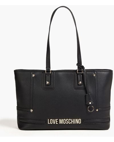 Love Moschino Faux Pebbled-leather Tote - Black