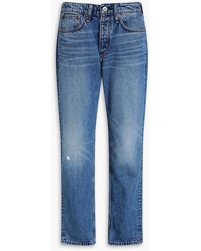 Rag & Bone Rosa boyfriend-jeans in ausgewaschener optik - Blau
