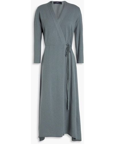 arch4 Florentina Cashmere Midi Wrap Dress - Gray