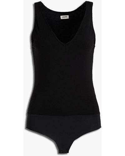 L'Agence Winnie Jersey Bodysuit - Black
