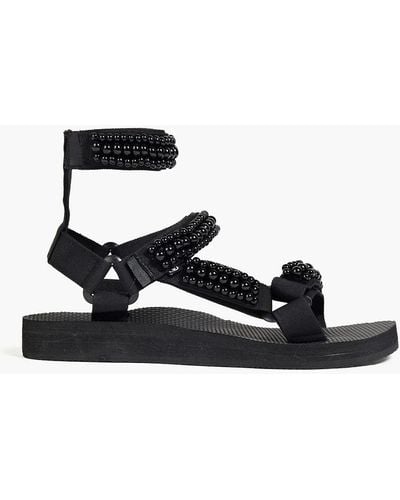 ARIZONA LOVE Trekky Embellished Grosgrain Sandals - Black