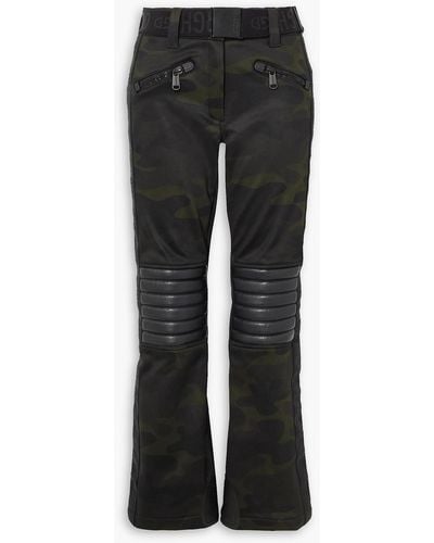 Goldbergh Battle Belted Camouflage-print Bootcut Ski Trousers - Black