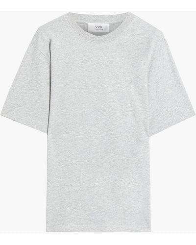 Victoria Beckham Mélange Organic Cotton-jersey T-shirt - White