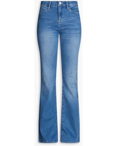 FRAME Le High Flare High-rise Flared Jeans - Blue