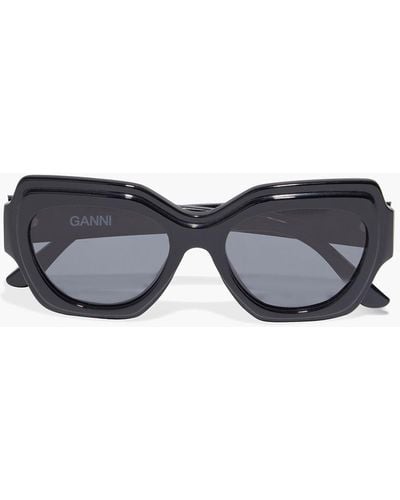 Ganni Square-frame Acetate Sunglasses - Black