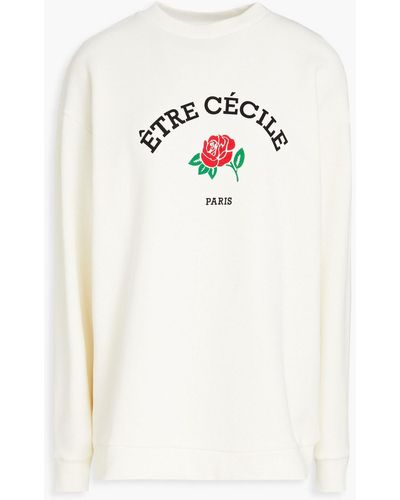 Être Cécile Printed French Cotton-terry Sweatshirt - White