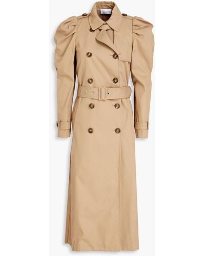 RED Valentino Double-breasted Cotton-blend Gabardine Trench Coat - Natural