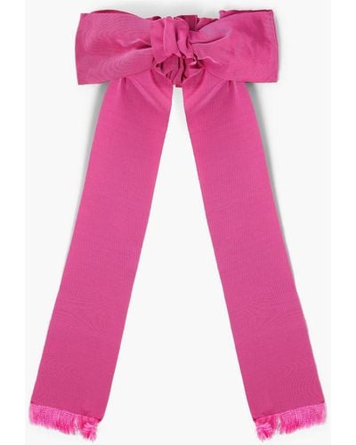 Red(V) Bow-embellished Cotton-blend Grosgrain Belt - Pink