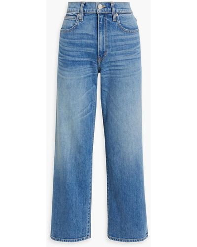 SLVRLAKE Denim Madison halbhohe jeans mit weitem bein in ausgewaschener optik - Blau