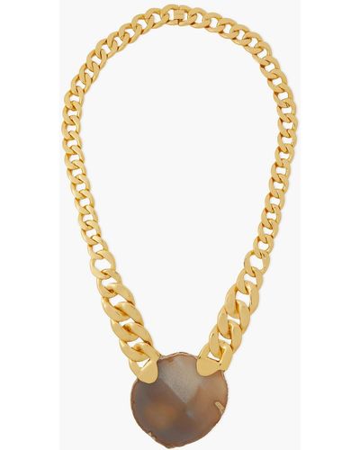 Zimmermann Gold-tone Agate Necklace - Metallic